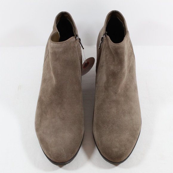 Blondo Women's Villa Waterproof Suede Ankle Bootie - Mushroom/Taupe 14M - Picture 4 of 6